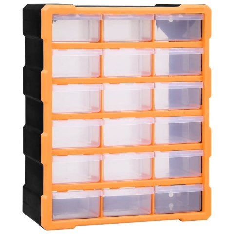 ORGANIZER Z 18 ŚREDNIMI SZUFLADKAMI 38X16X47CM