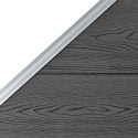 PANEL OGRODZENIOWY WPC 95X(105-180)CM CZARNY