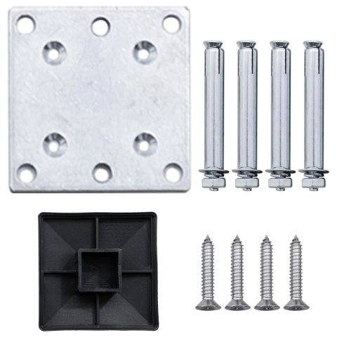 PANEL OGRODZENIOWY WPC 95X(105-180)CM CZARNY