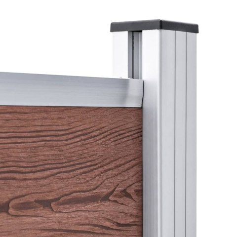 PANEL OGRODZENIOWY Z WPC 175X146CM BRĄZOWY