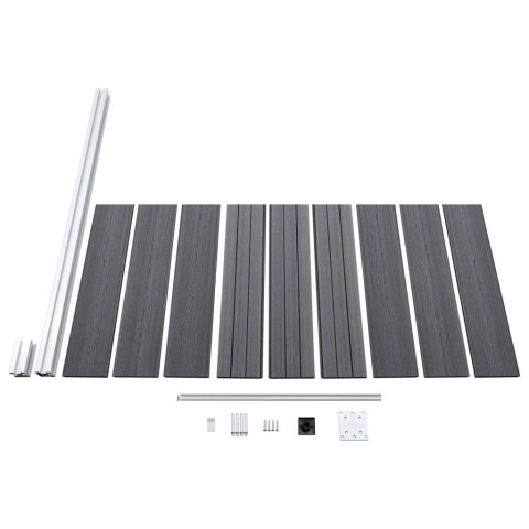 PANEL OGRODZENIOWY Z WPC 95X186CM SZARY