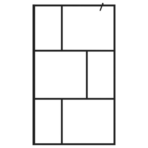 ŚCIANKA PRYSZNICOWA Z HARTOWANEGO SZKŁA CZARNA 115X195CM