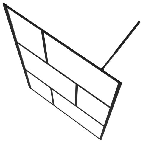 ŚCIANKA PRYSZNICOWA Z HARTOWANEGO SZKŁA CZARNA 115X195CM