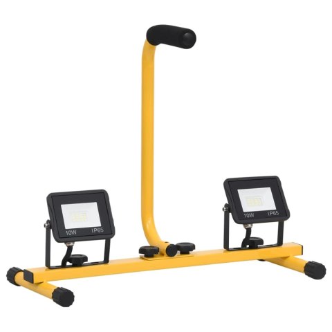 REFLEKTOR LED Z UCHWYTEM 2X10 W CIEPŁE BIAŁE ŚWIATŁO