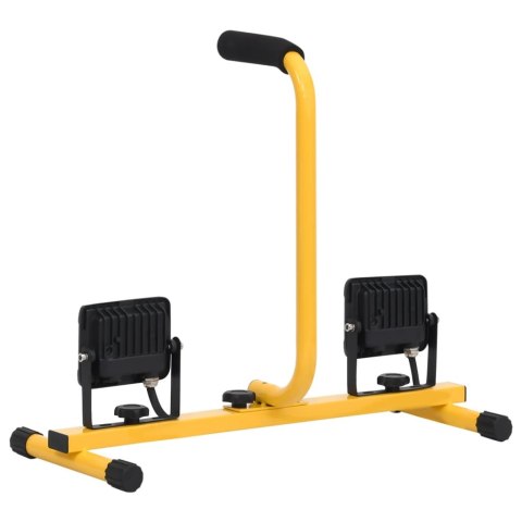 REFLEKTOR LED Z UCHWYTEM 2X10 W CIEPŁE BIAŁE ŚWIATŁO