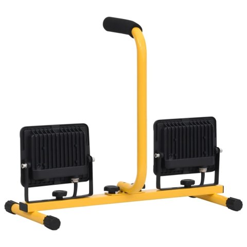 REFLEKTOR LED Z UCHWYTEM 2X30 W CIEPŁE BIAŁE ŚWIATŁO