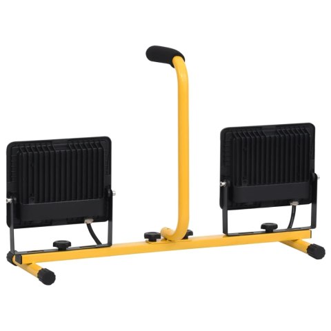 REFLEKTOR LED Z UCHWYTEM 2X50 W CIEPŁE BIAŁE ŚWIATŁO