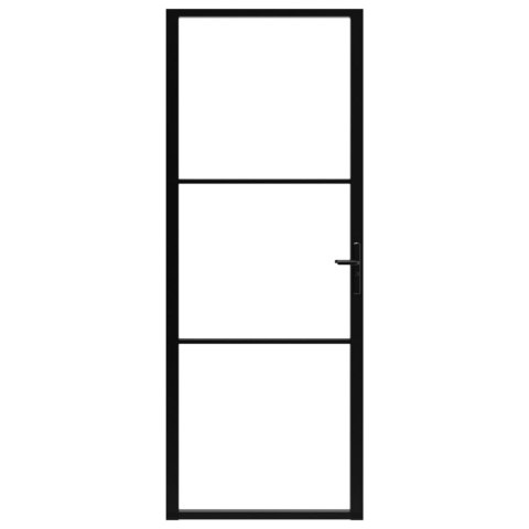 DRZWI WEWNĘTRZNE SZKŁO ESG I ALUMINIUM 76X201,5CM CZARNE