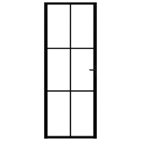 DRZWI WEWNĘTRZNE SZKŁO ESG I ALUMINIUM 76X201,5CM CZARNE