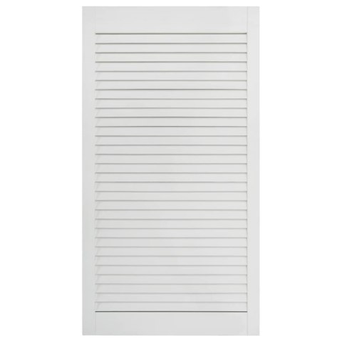 DRZWI ŻALUZJOWE 2SZT DREWNO SOSNOWE BIAŁE 99,3X39,4CM