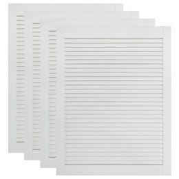 DRZWI ŻALUZJOWE 4SZT DREWNO SOSNOWE BIAŁE 69X49,4CM