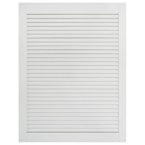 DRZWI ŻALUZJOWE 4SZT DREWNO SOSNOWE BIAŁE 69X49,4CM