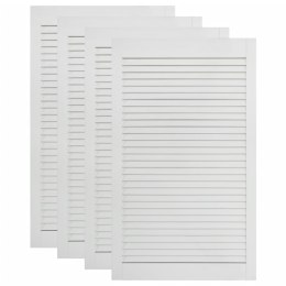 DRZWI ŻALUZJOWE 4 SZT. DREWNO SOSNOWE BIAŁE 99,3X49,4CM