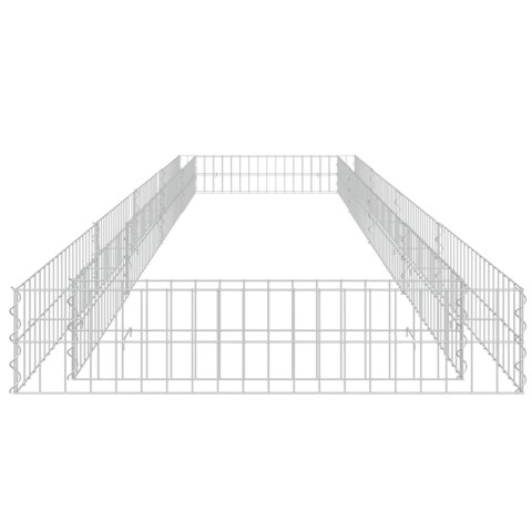 PODWYŻSZONA DONICA GABIONOWA STAL 400X100X20CM