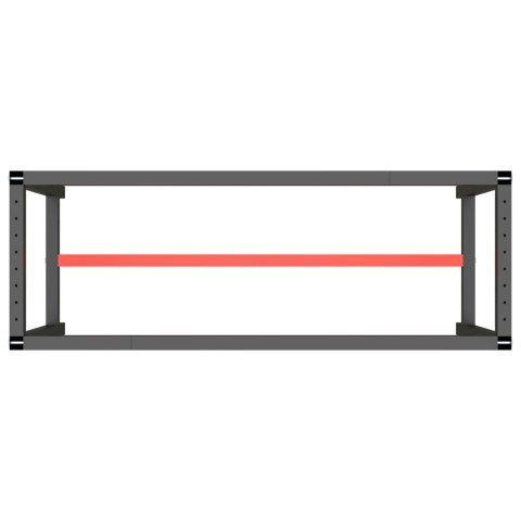 RAMA DO STOŁU ROBOCZEGO CZERWONO-CZARNA 140X50X79CM METAL