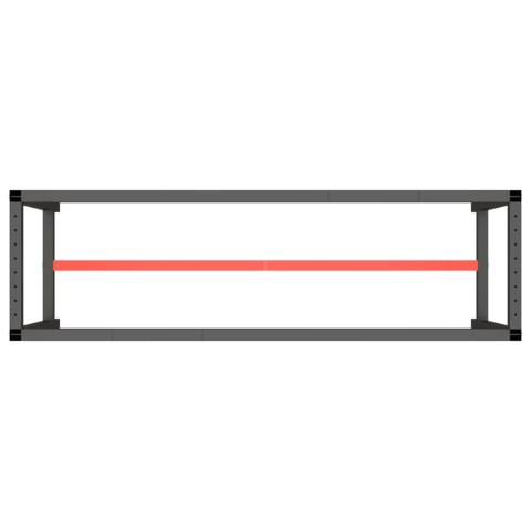 RAMA DO STOŁU ROBOCZEGO CZERWONO-CZARNA 170X50X79CM METAL