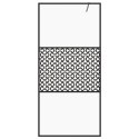 ŚCIANKA PRYSZNICOWA PRZEZROCZYSTE SZKŁO ESG 80X195CM CZARNA