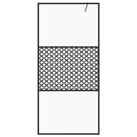 ŚCIANKA PRYSZNICOWA PRZEZROCZYSTE SZKŁO ESG 80X195CM CZARNA