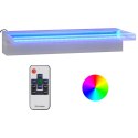 WYLEWKA DO WODOSPADU OGRODOWEGO 45CM Z RGB LED STAL NIERDZEWNA