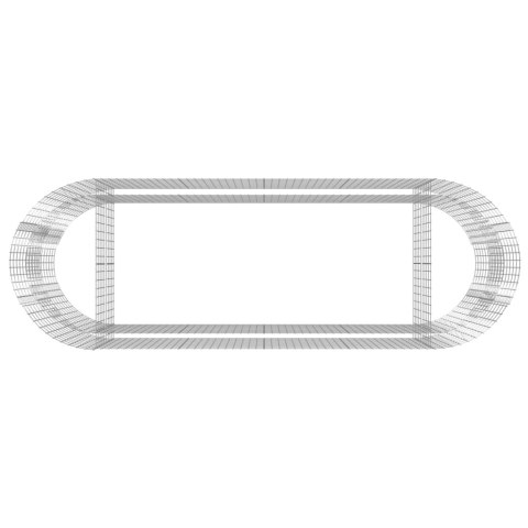 PODWYŻSZONA DONICA GABIONOWA GALWANIZOWANE ŻELAZO 300X100X100CM