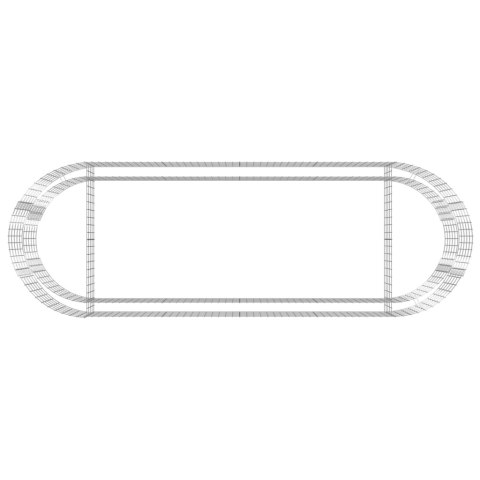 PODWYŻSZONA DONICA GABIONOWA GALWANIZOWANE ŻELAZO 300X100X50CM