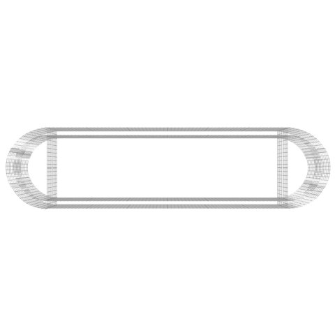 PODWYŻSZONA DONICA GABIONOWA GALWANIZOWANE ŻELAZO 400X100X100CM