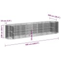 PODWYŻSZONA DONICA GABIONOWA GALWANIZOWANE ŻELAZO 500X100X100CM