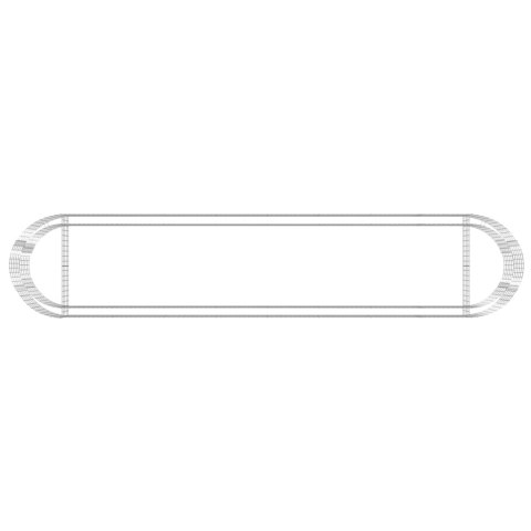 PODWYŻSZONA DONICA GABIONOWA GALWANIZOWANE ŻELAZO 500X100X50CM