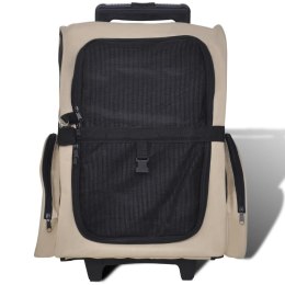 SKŁADANY WÓZEK DLA ZWIERZĄT BEŻOWY