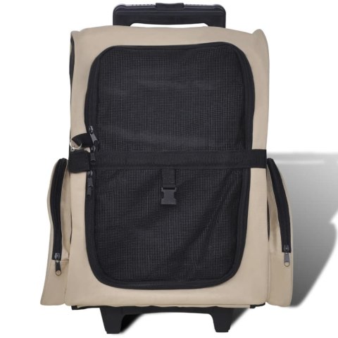 SKŁADANY WÓZEK DLA ZWIERZĄT BEŻOWY