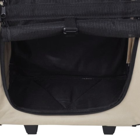 SKŁADANY WÓZEK DLA ZWIERZĄT BEŻOWY