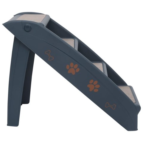 SCHODY SCHODKI DLA PSA RAMPA PODEST 4 STOPNIE 40CM STABILNE SKŁADANE