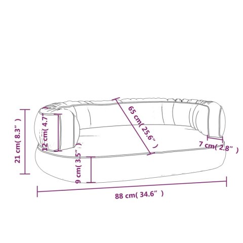 ERGONOMICZNE LEGOWISKO DLA PSA CIEMNONIEBIESKIE 88X65CM