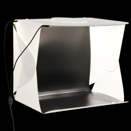 SKŁADANY LIGHTBOX STUDYJNY Z LED 40X34X37CM PLASTIK BIAŁY