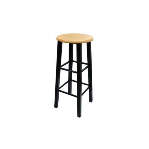 STOLIK ŚNIADANIOWY Z TABORETAMI JASNOBRĄZOWE DREWNO I CZARNA STAL