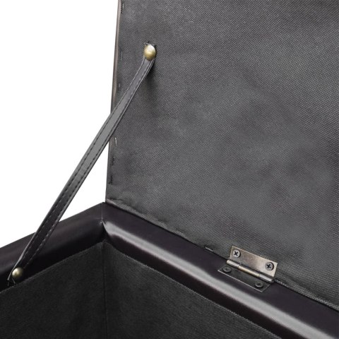 DREWNIANA ŁAWKA ZE SCHOWKIEM BRĄZOWA