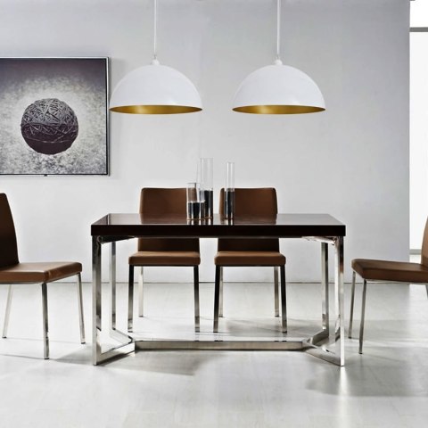 LAMPY SUFITOWE 2 SZT. REGULOWANA DŁUGOŚĆ PÓŁOKRĄGŁE BIAŁE