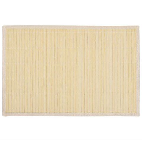 6 PODKŁADEK BAMBUSOWYCH 30X45CM NATURALNE