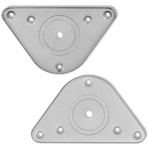 4 NOGI STOŁOWE Z REGULACJĄ WYSOKOŚCI NIKIEL SZCZOTKOWANY 710MM