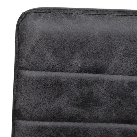 KRZESŁA STOŁOWE WSPORNIKOWE 2SZT CZARNE SKÓRA