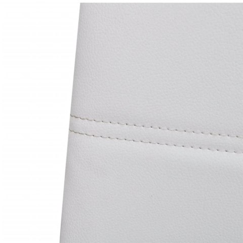 KRZESŁA STOŁOWE WSPORNIKOWE 4SZT BIAŁE SKÓRA