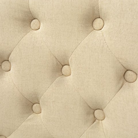 KRZESŁA STOŁOWE 2 SZT. KREMOWE TKANINA