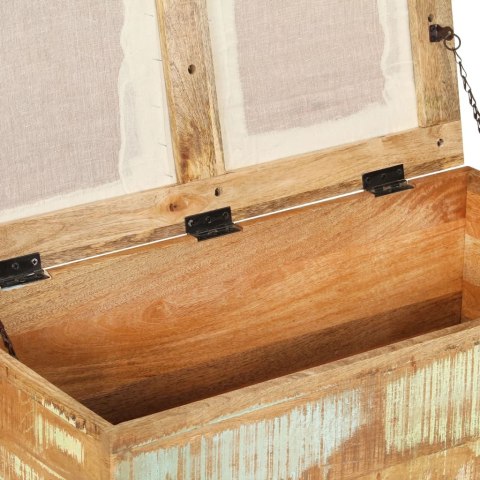 SKRZYNIA Z SIEDZISKIEM DREWNO ODZYSKANE 80X40X40CM