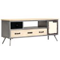 SZAFKA POD TELEWIZOR DREWNO MANGO I STAL 120X30X45CM