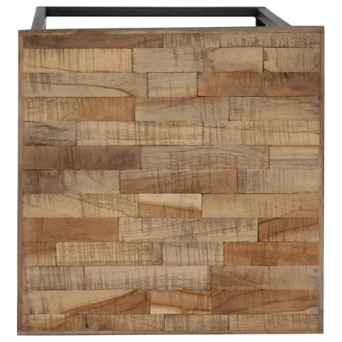 ZESTAW 3 STOLIKÓW NA ROŚLINY Z ODZYSKANEGO DREWNA TEKOWEGO