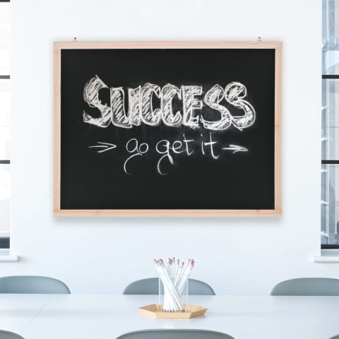 WISZĄCA TABLICA KREDOWA DREWNO CEDROWE 60X80CM