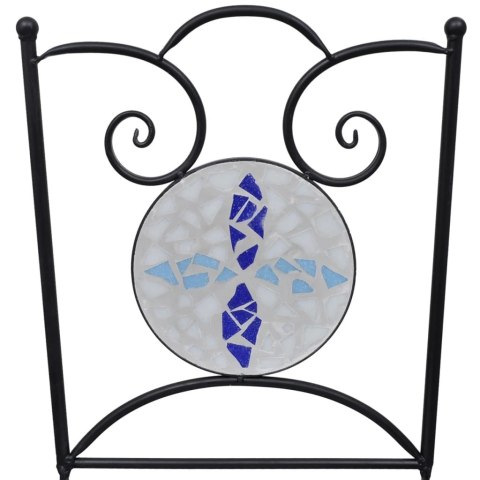 3-CZ. ZESTAW MEBLI BISTRO Z MOZAIKĄ NIEBIESKO-BIAŁĄ