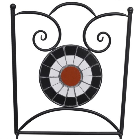 3-CZ. ZESTAW MEBLI BISTRO Z MOZAIKĄ TERRAKOTA I BIEL