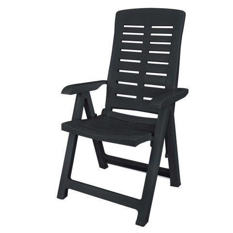 9-CZĘŚCIOWY ZESTAW MEBLI OGRODOWYCH Z PLASTIKU ANTRACYTOWY