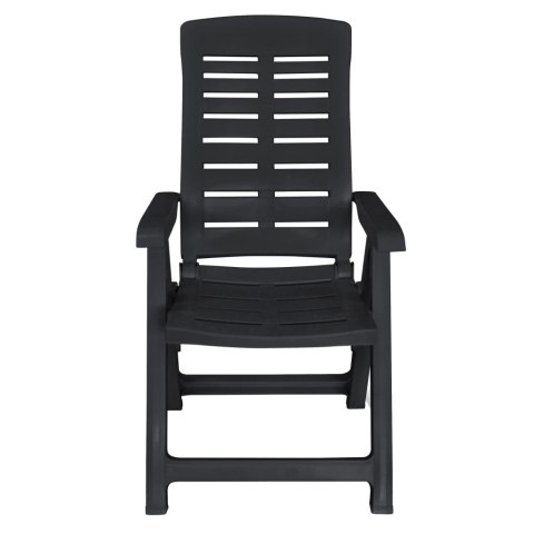 9-CZĘŚCIOWY ZESTAW MEBLI OGRODOWYCH Z PLASTIKU ANTRACYTOWY